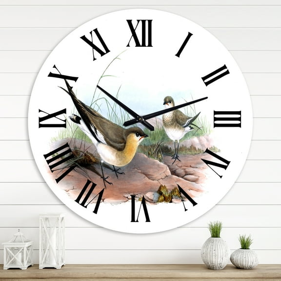 Designart 1 in Quartz Farmhouse Wall Clock
