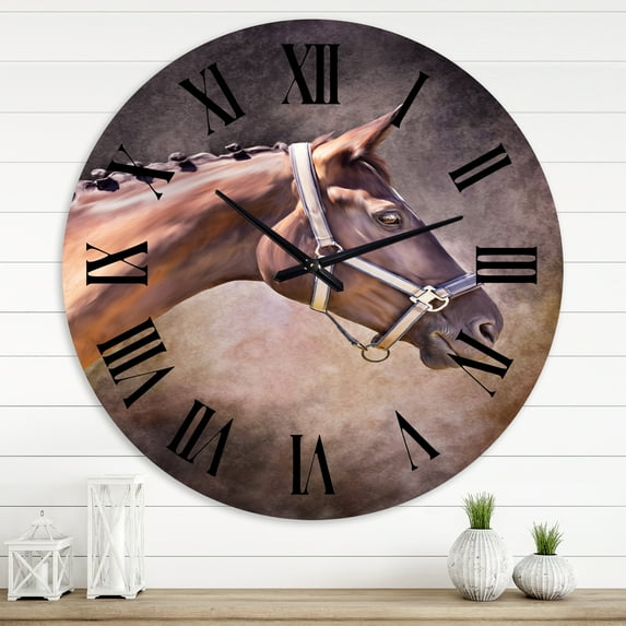 Designart 1 in Quartz Farmhouse Wall Clock