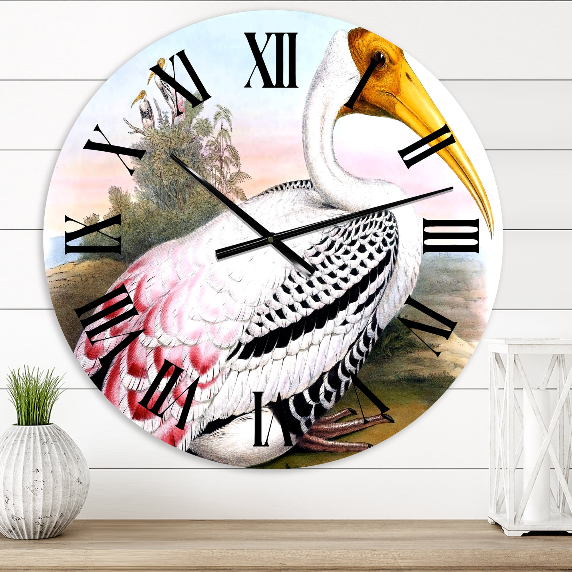 Designart 1 in Quartz Farmhouse Wall Clock