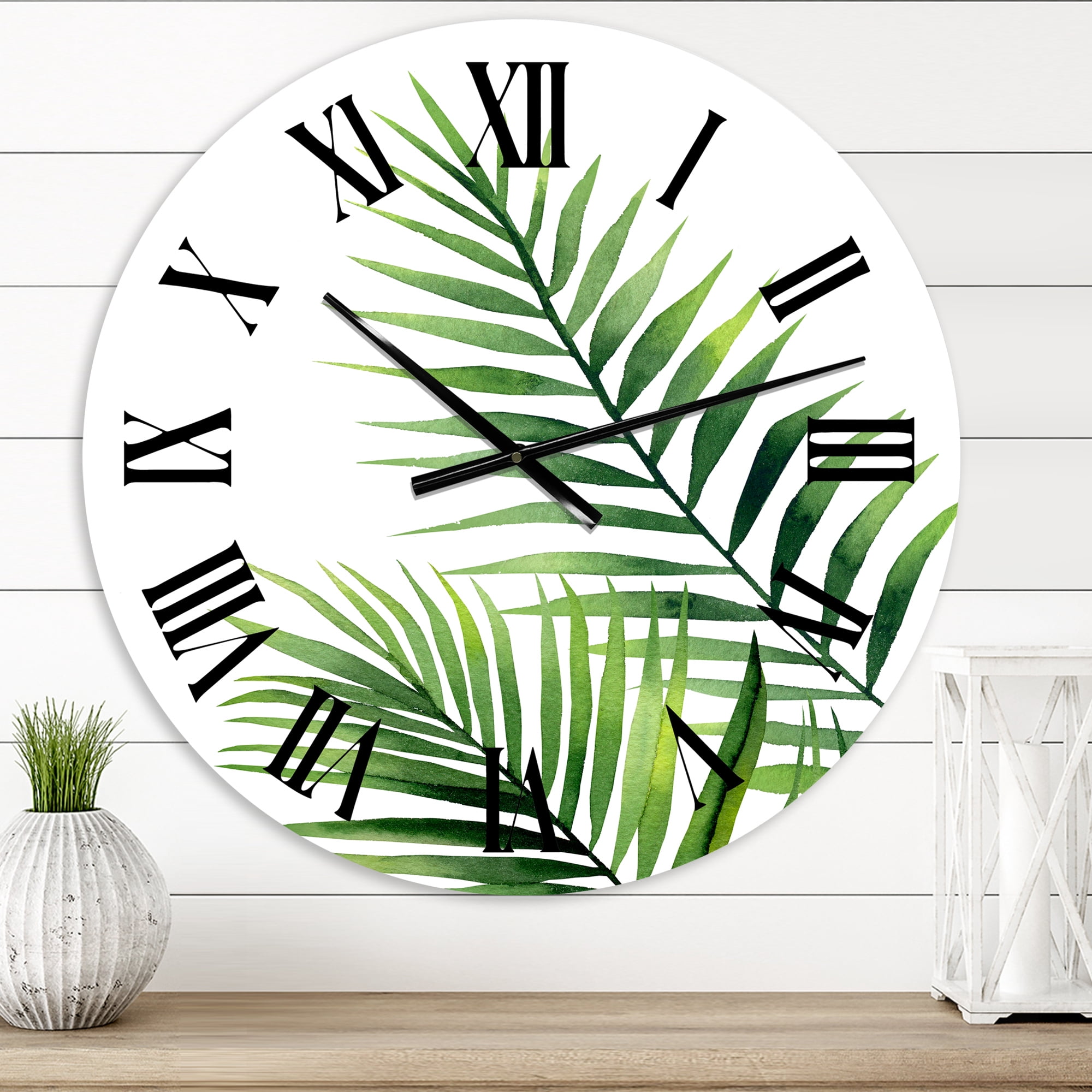 Designart 1 in Quartz Farmhouse Wall Clock