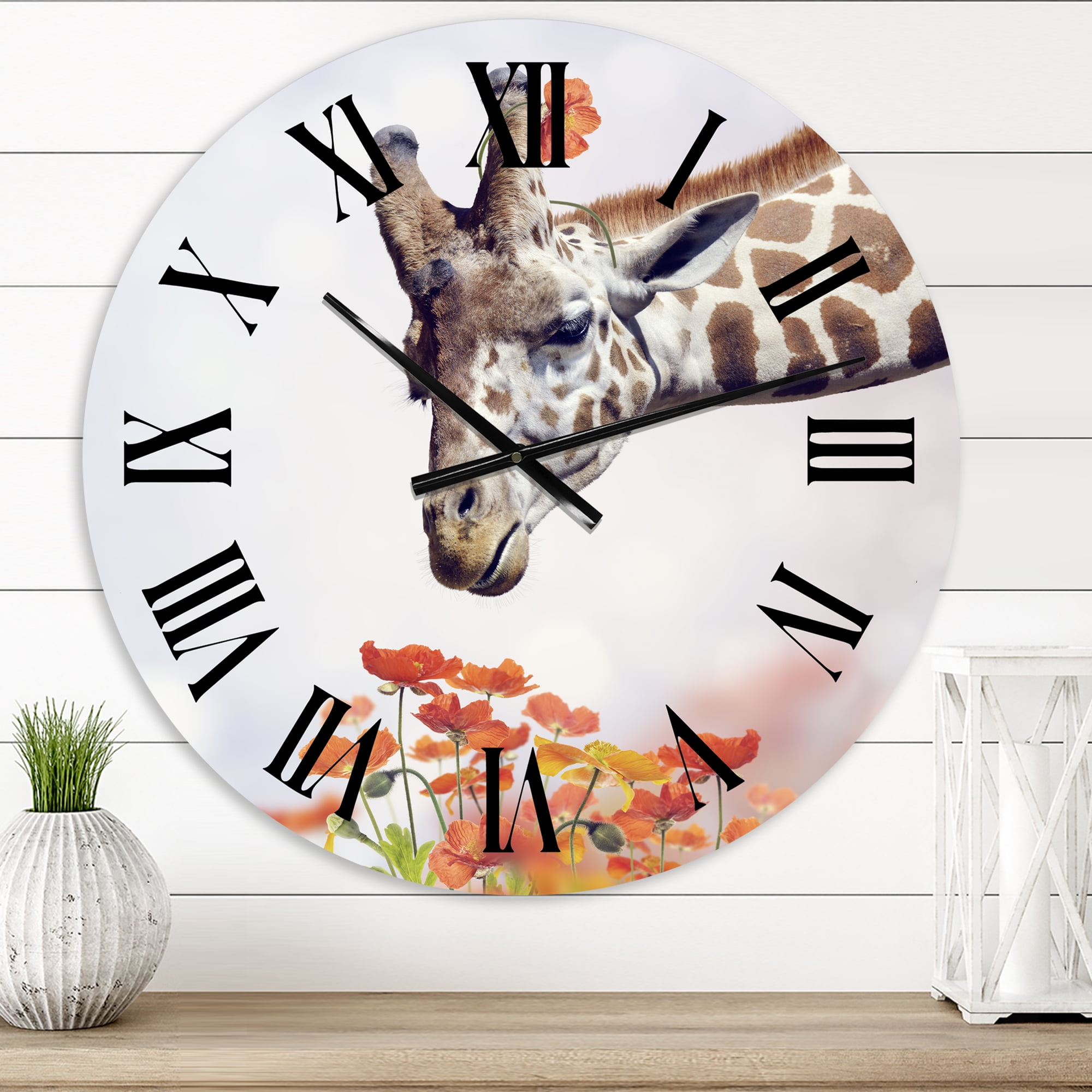 Designart 1 in Quartz Farmhouse Wall Clock