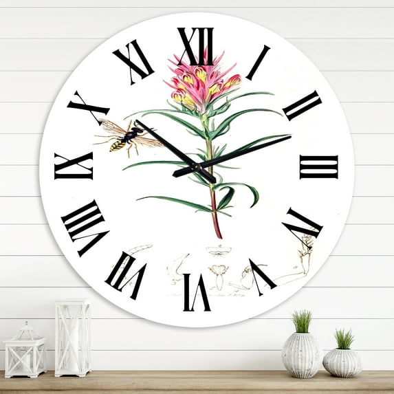 Designart 1 in Quartz Farmhouse Wall Clock