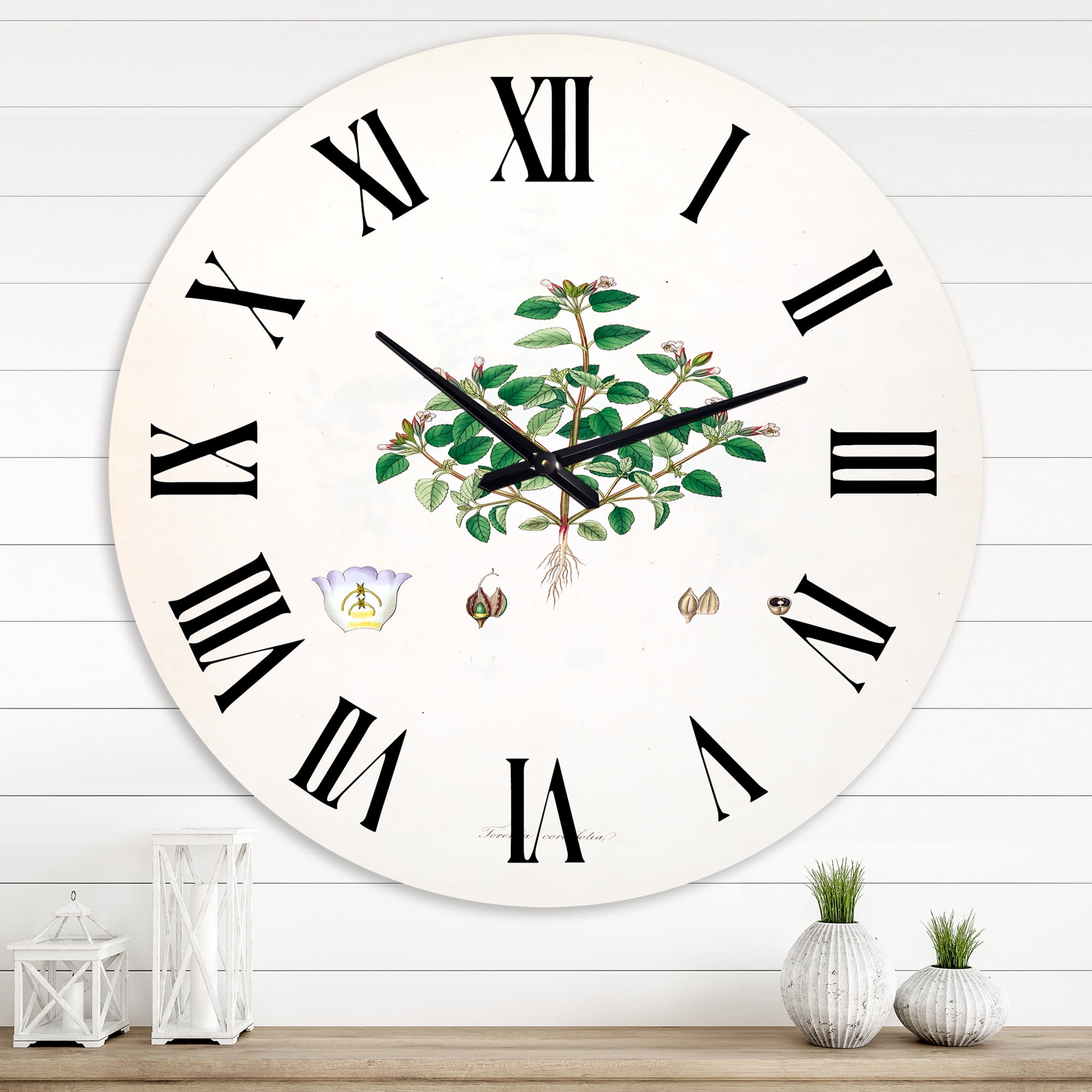 Designart 1 in Quartz Farmhouse Wall Clock