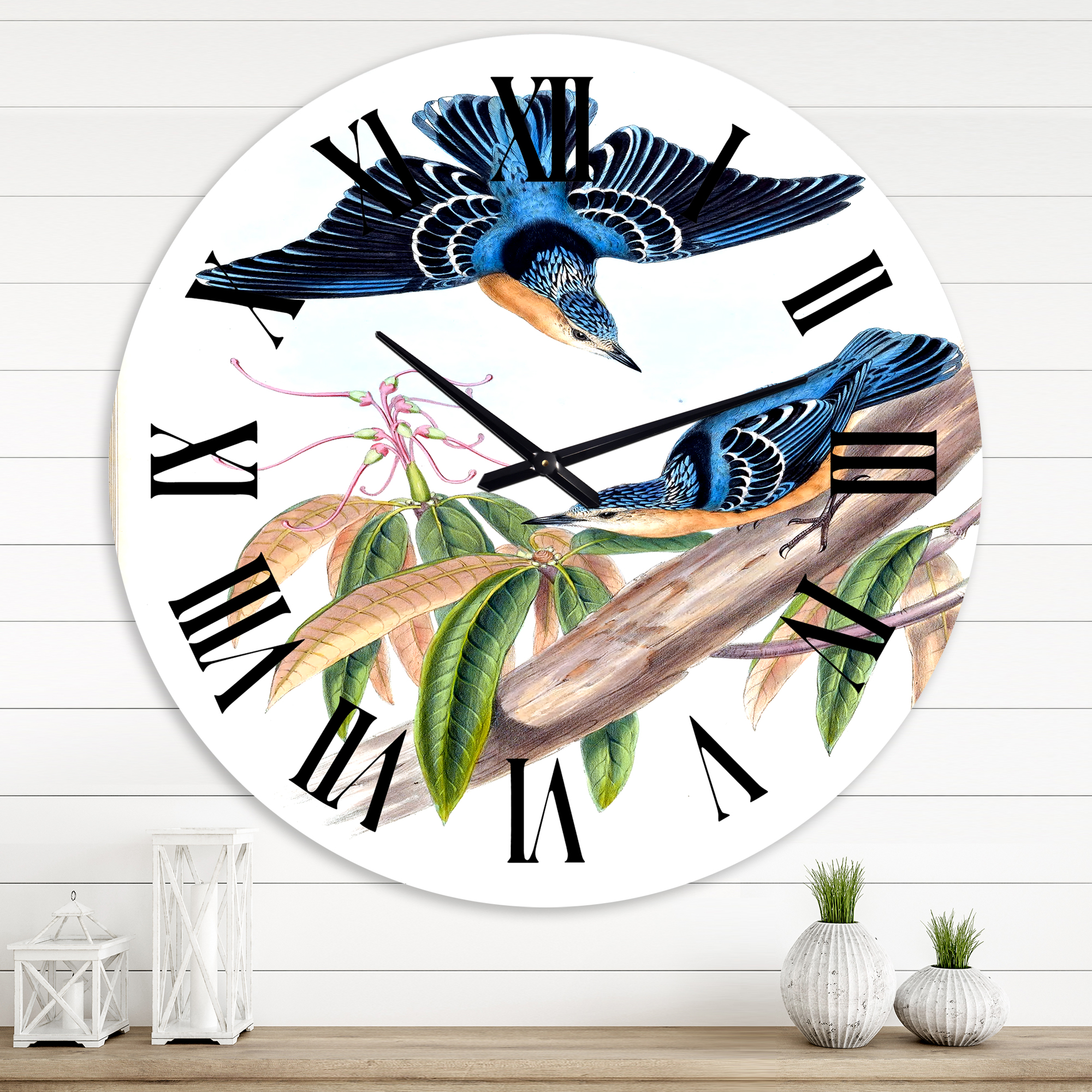 Designart 1 in Quartz Farmhouse Wall Clock