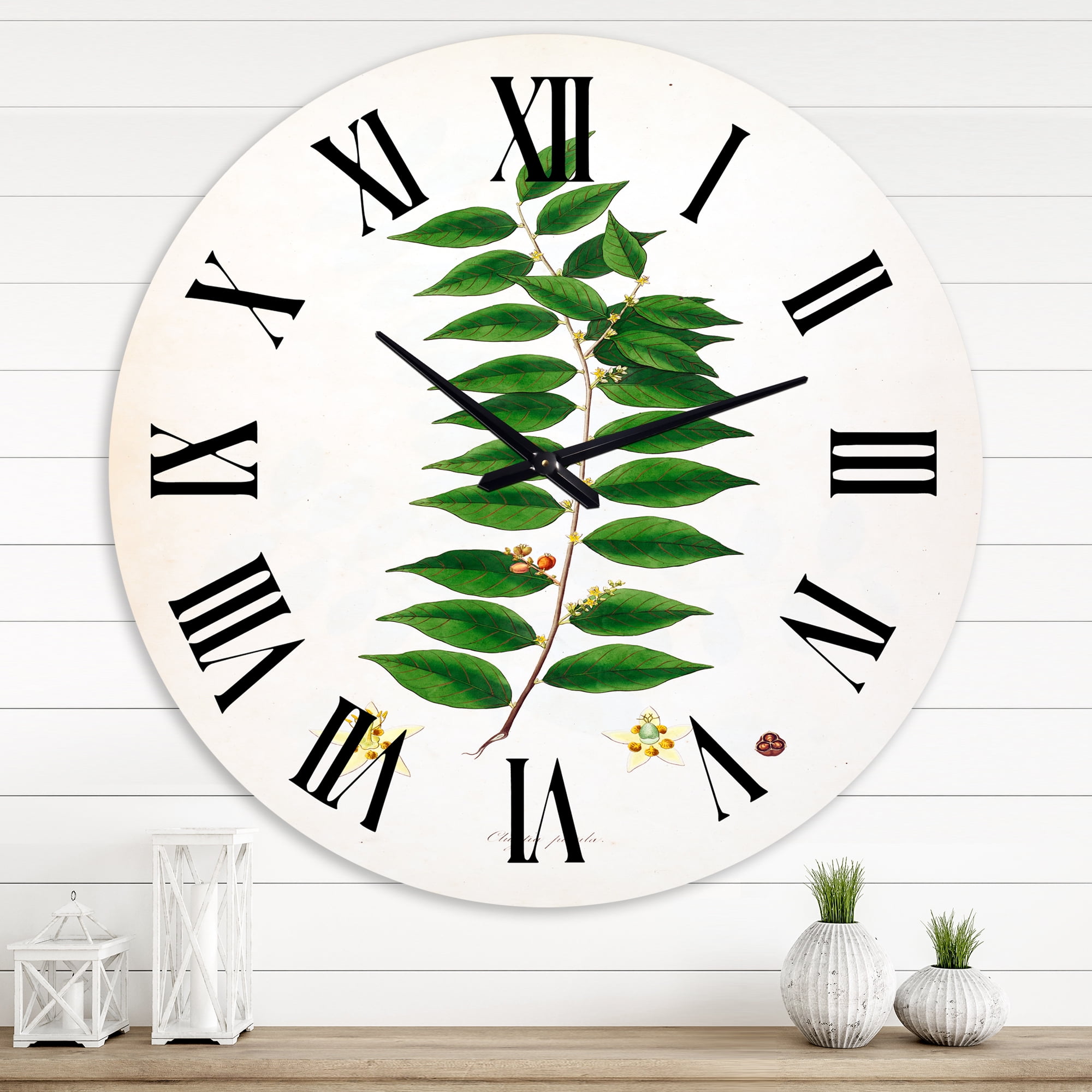 Designart 1 in Quartz Farmhouse Wall Clock