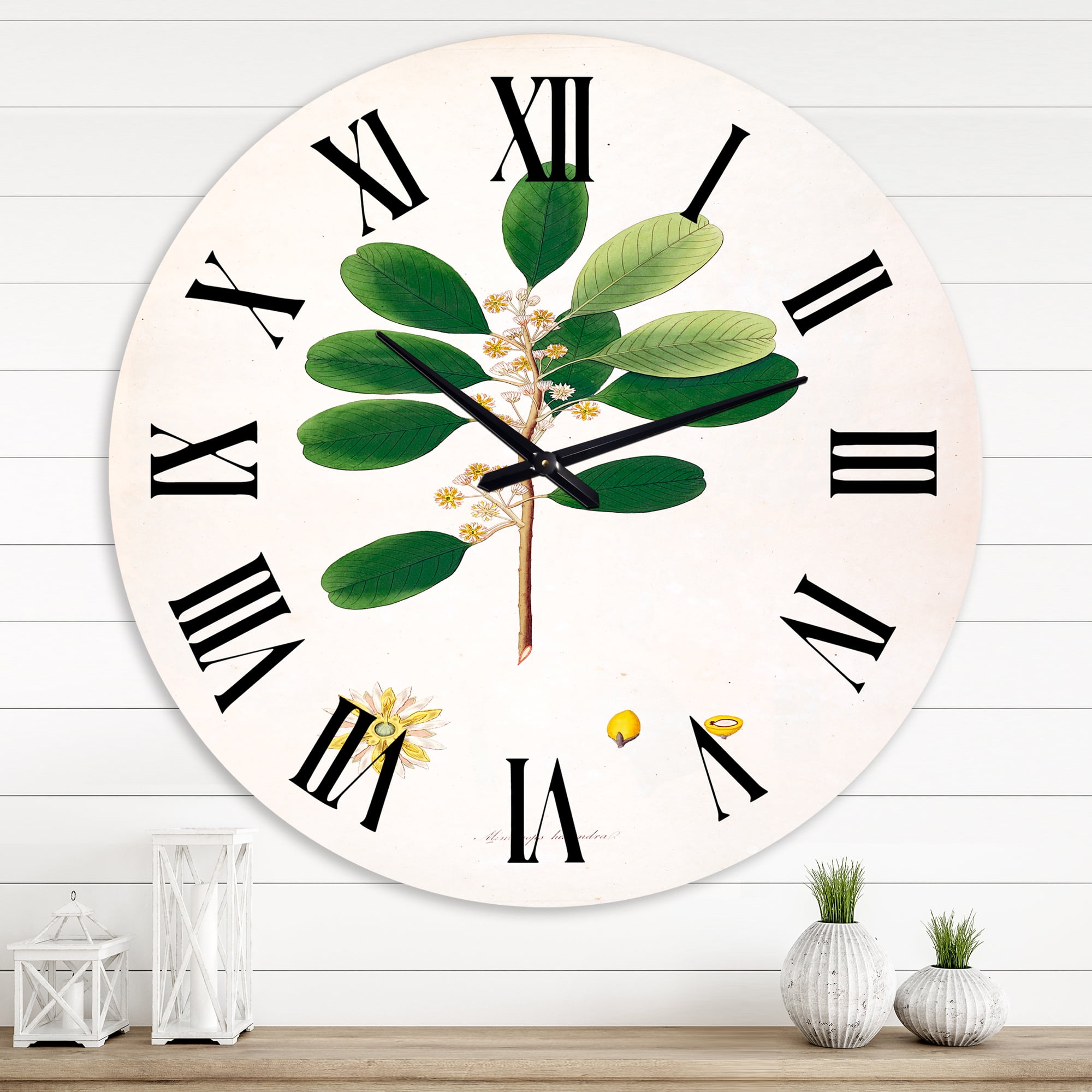 Designart 1 in Quartz Farmhouse Wall Clock