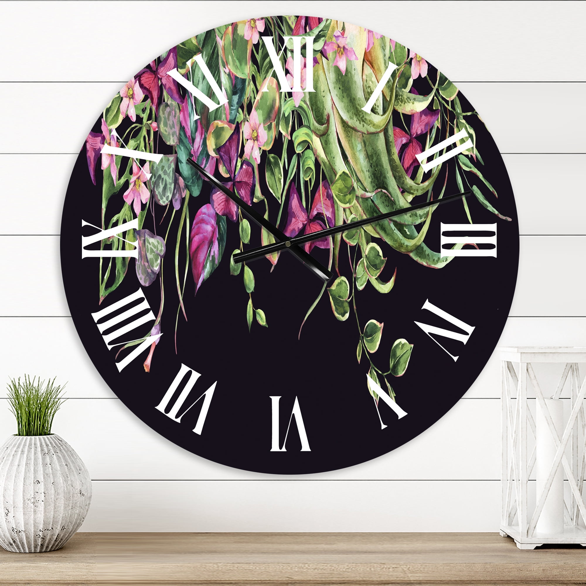 Designart 1 in Quartz Farmhouse Wall Clock