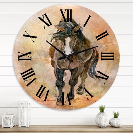 Designart 1 in Quartz Farmhouse Wall Clock