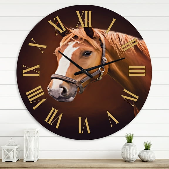 Designart 1 in Quartz Farmhouse Wall Clock