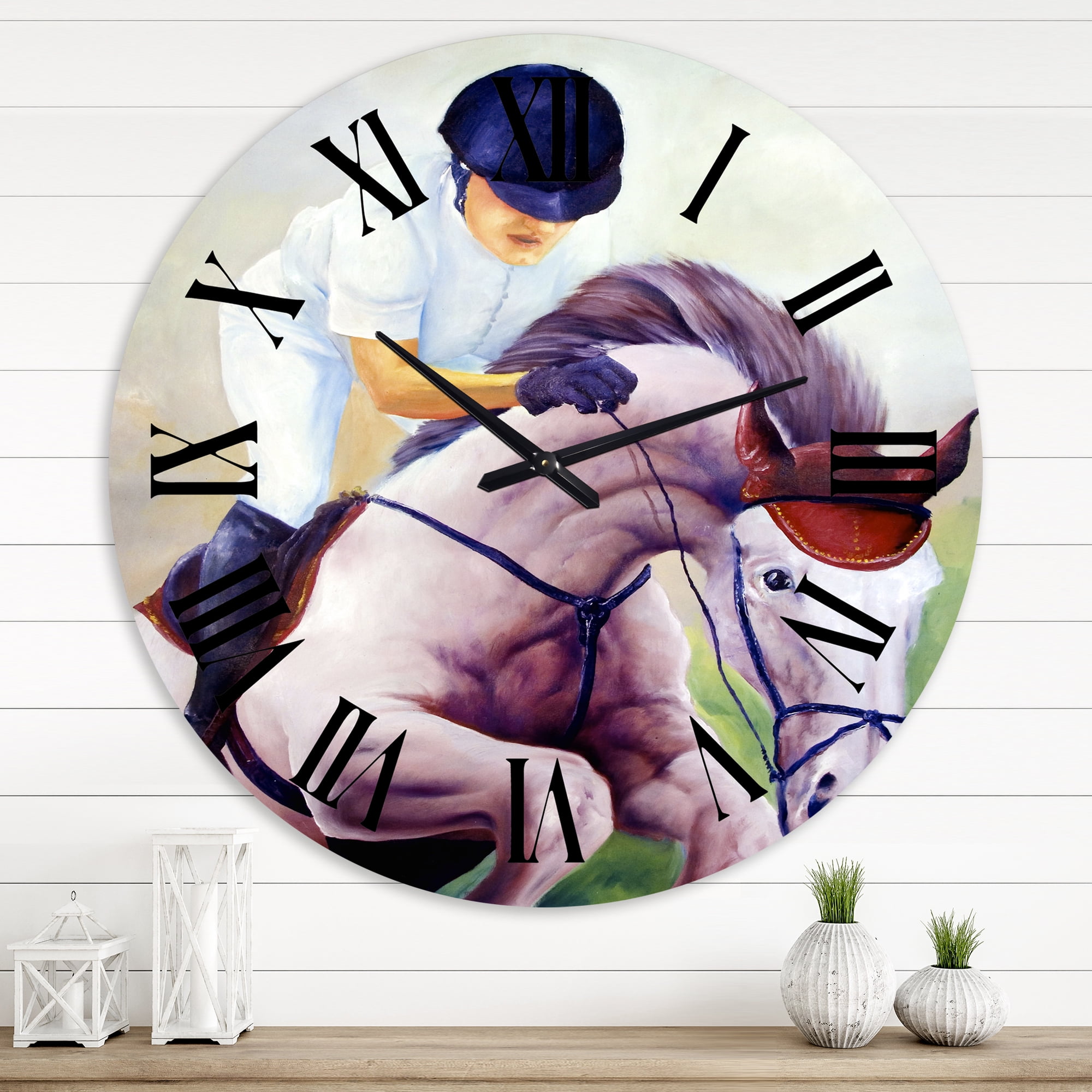 Designart 1 in Quartz Farmhouse Wall Clock