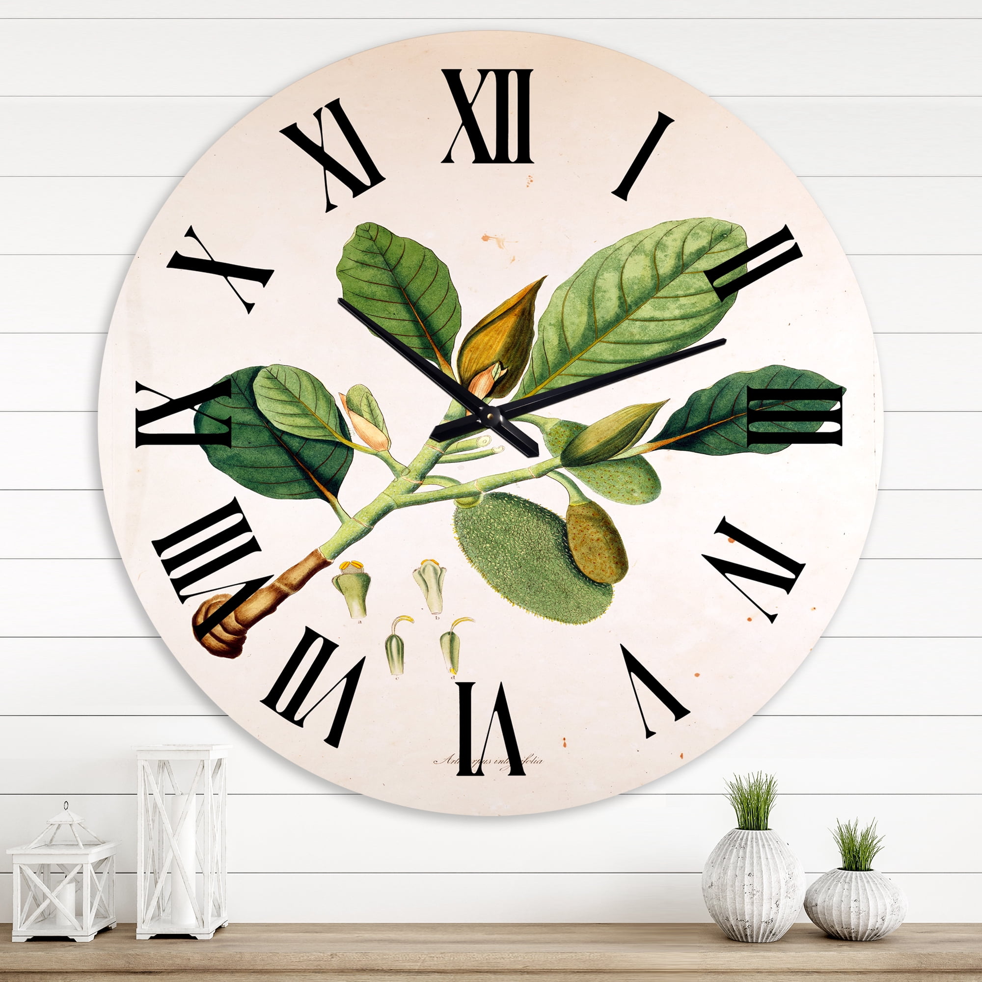 Designart 1 in Quartz Farmhouse Wall Clock