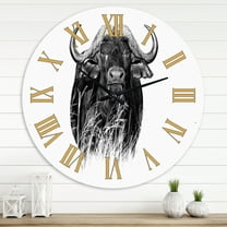 Designart 1 in Quartz Farmhouse Wall Clock