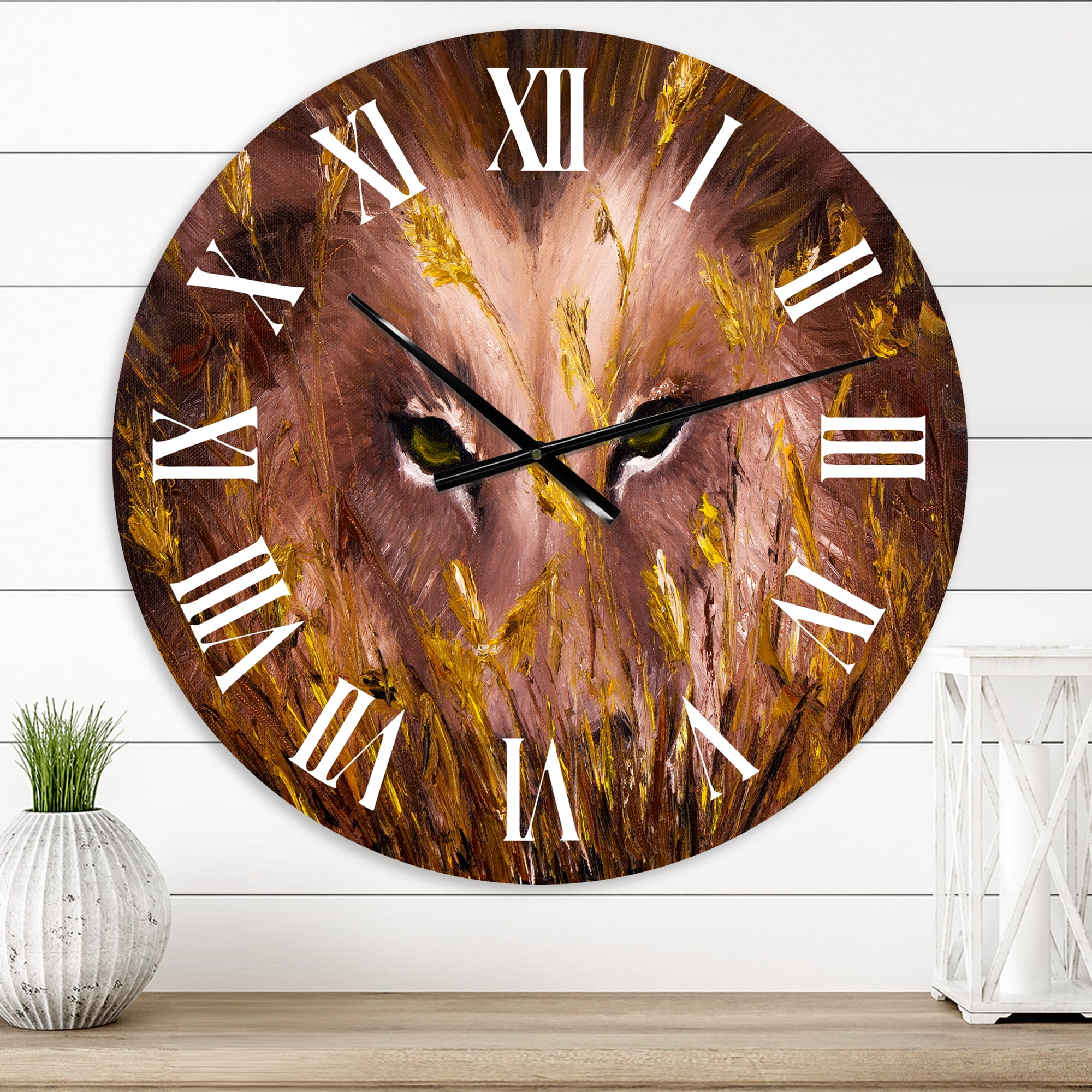 Designart 1 in Quartz Farmhouse Wall Clock