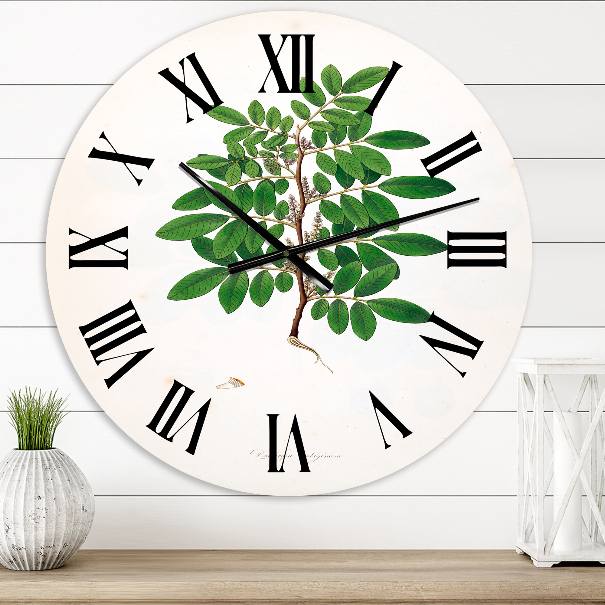 Designart 1 in Quartz Farmhouse Wall Clock