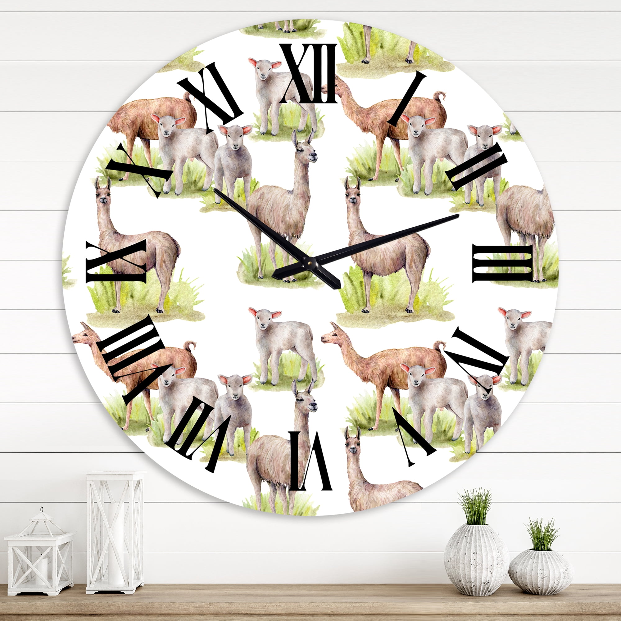 Designart 1 in Quartz Farmhouse Wall Clock