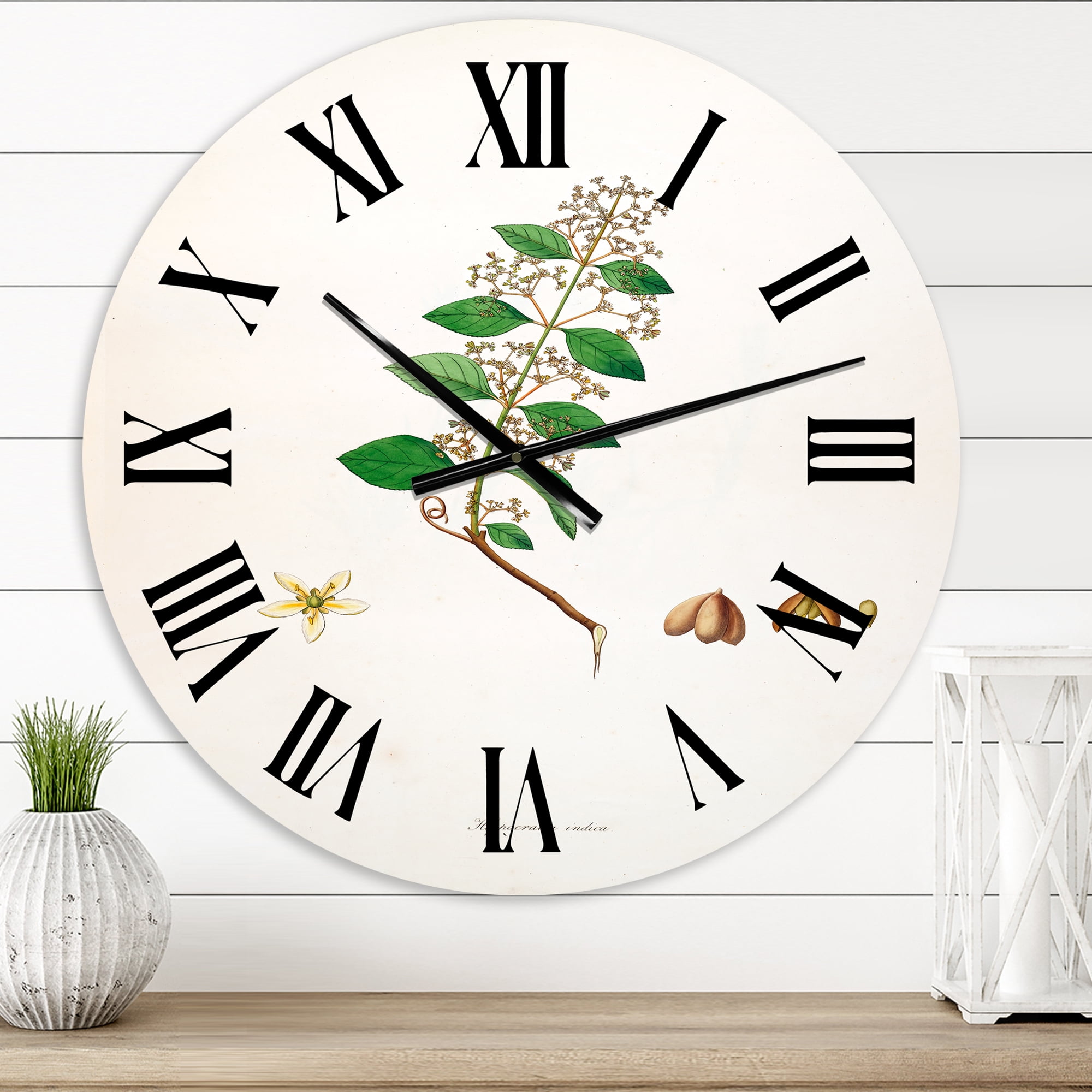 Designart 1 in Quartz Farmhouse Wall Clock