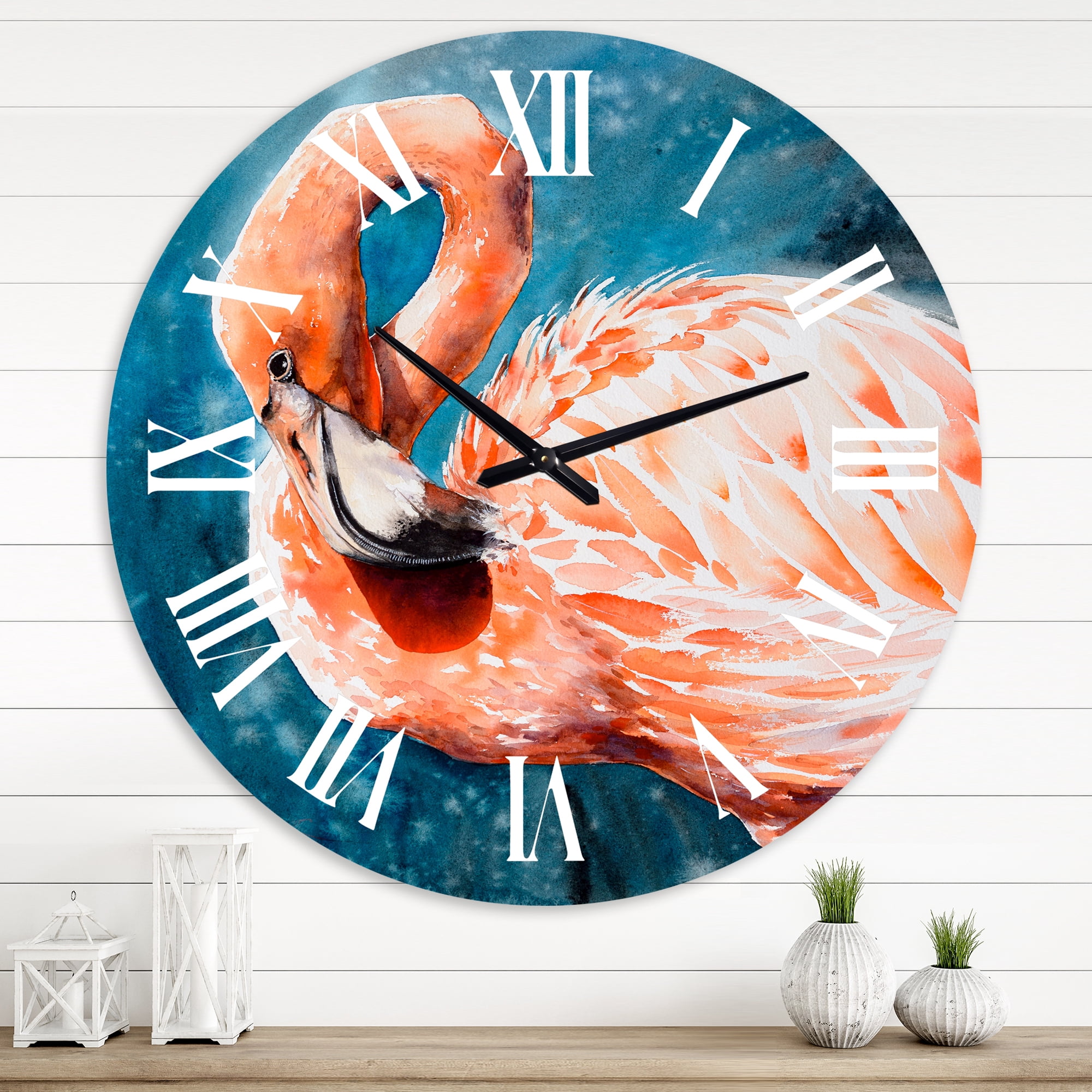 Designart 1 in Quartz Farmhouse Wall Clock