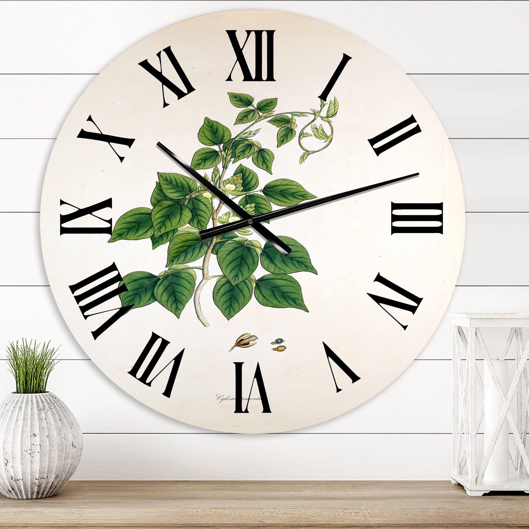 Designart 1 in Quartz Farmhouse Wall Clock