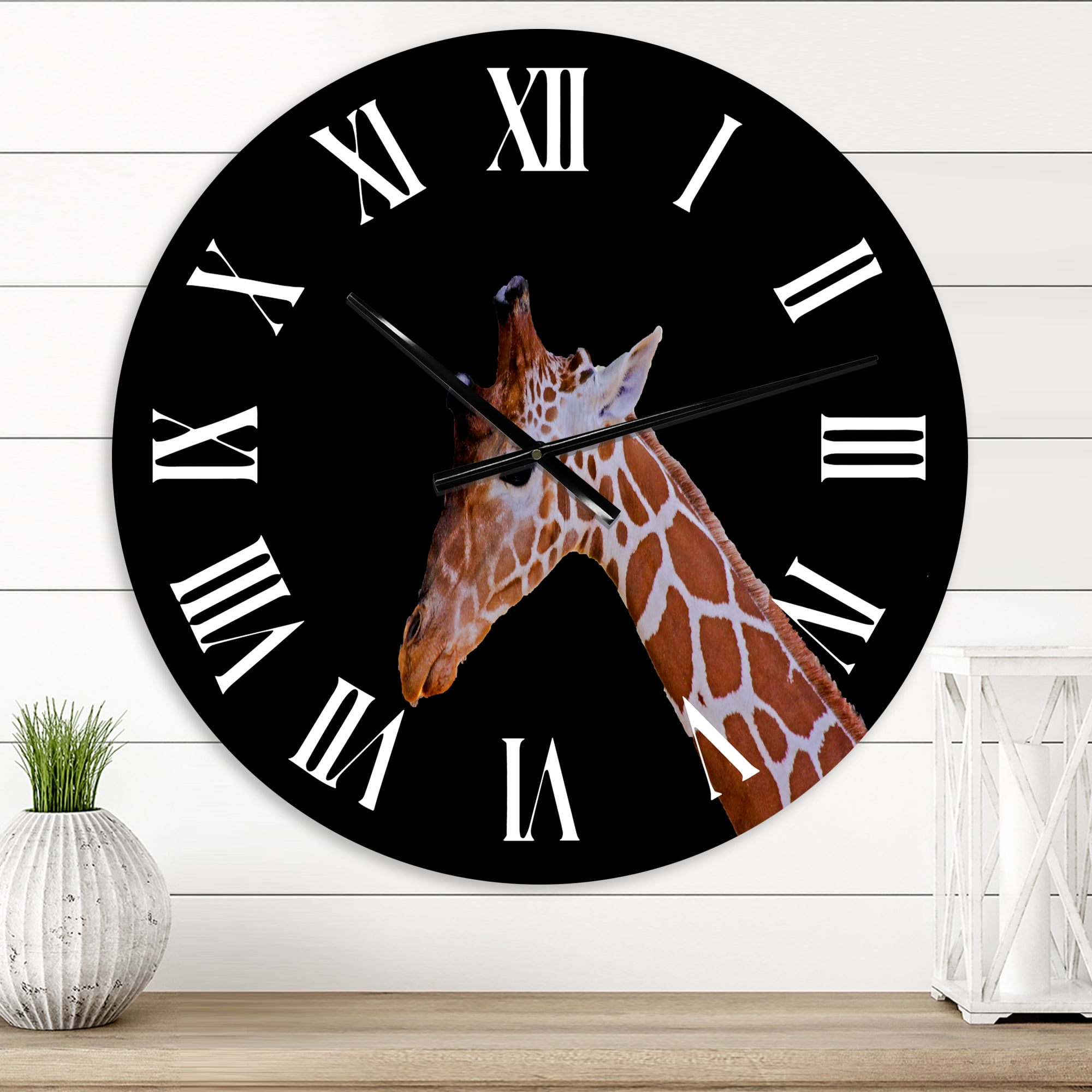 Designart 1 in Quartz Farmhouse Wall Clock