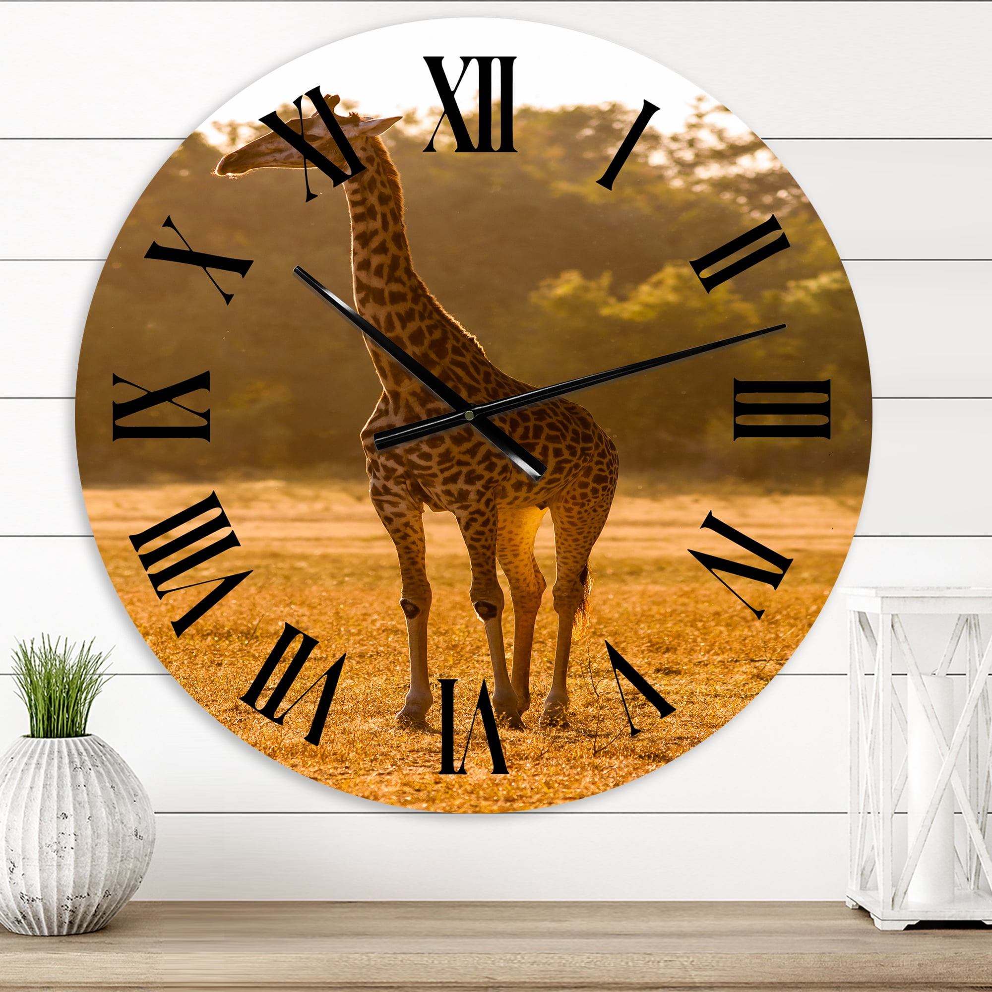 Designart 1 in Quartz Farmhouse Wall Clock