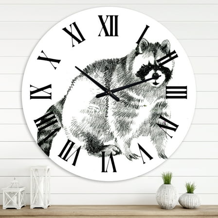 Designart 1 in Quartz Farmhouse Wall Clock