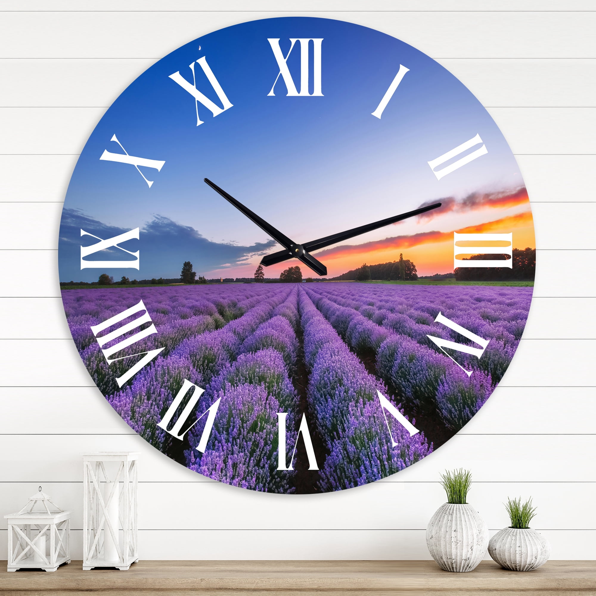 Designart 1 in Quartz Farmhouse Wall Clock