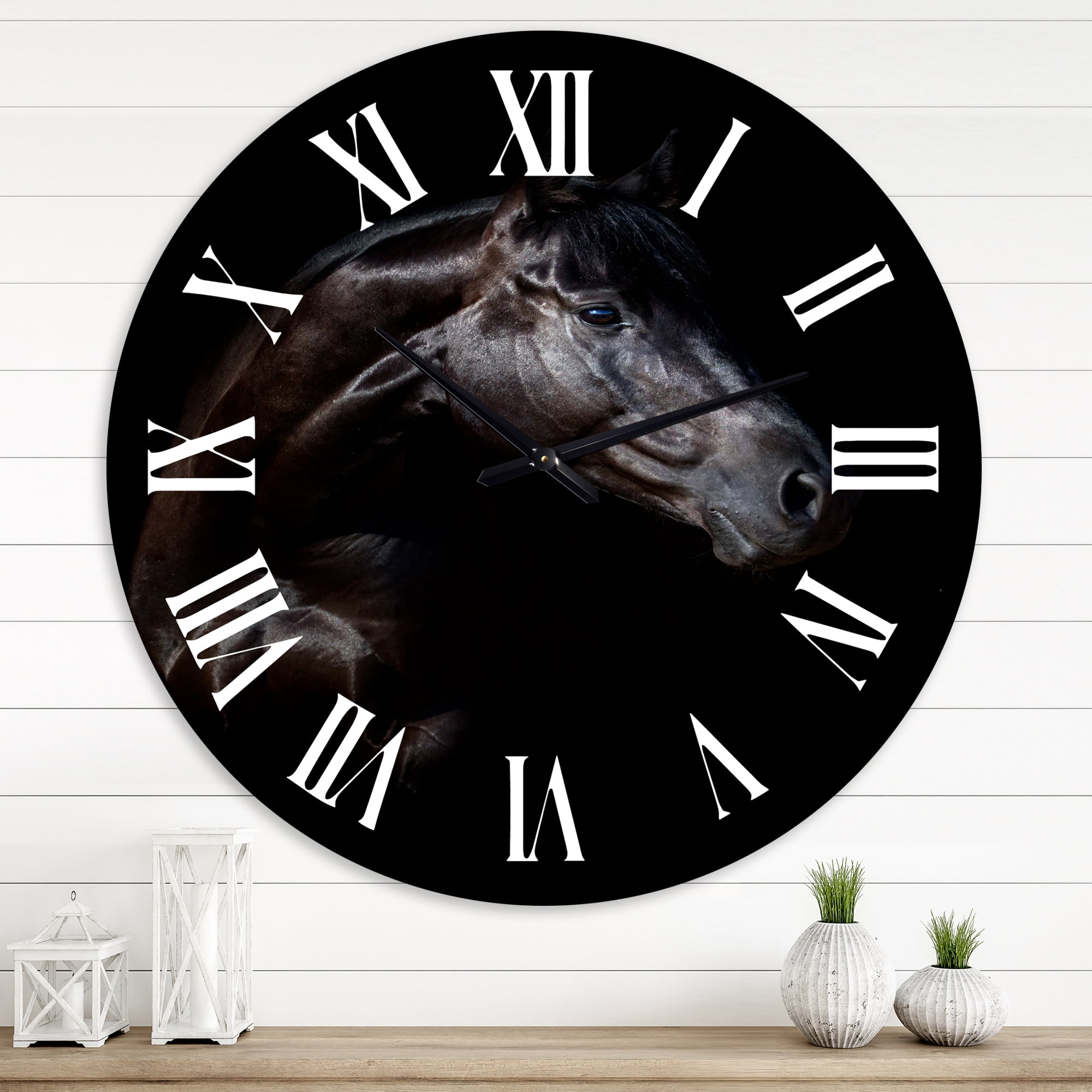 Designart 1 in Quartz Farmhouse Wall Clock