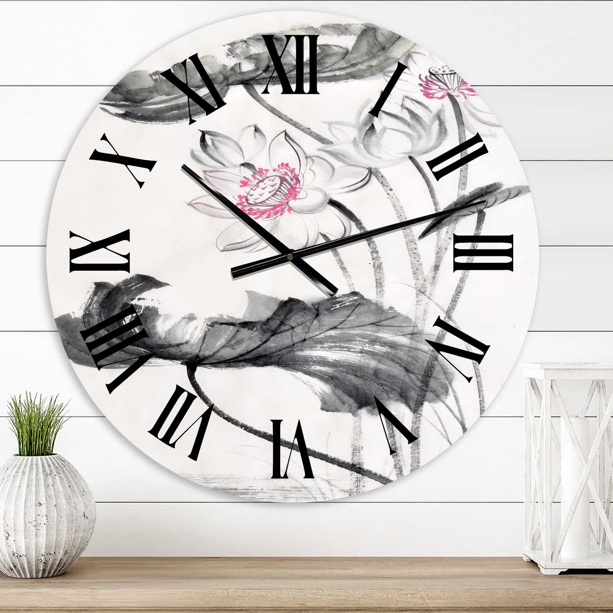 Designart 1 in Quartz Farmhouse Wall Clock