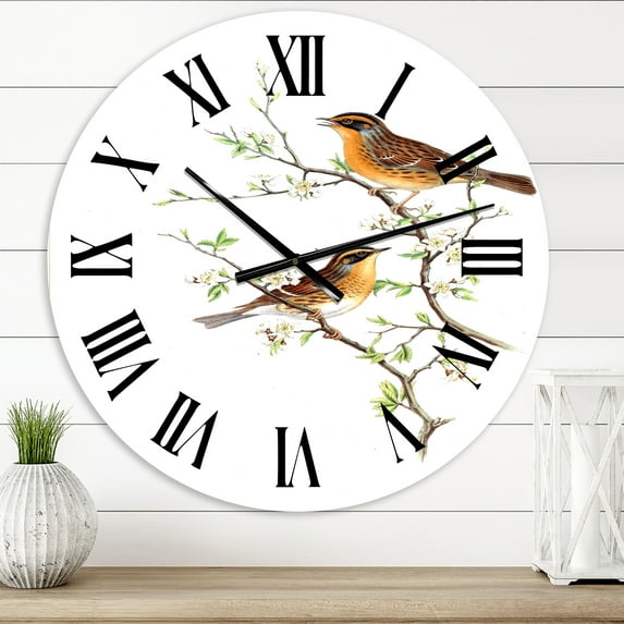 Designart 1 in Quartz Farmhouse Wall Clock