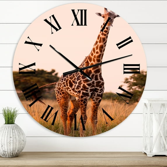Designart 1 in Quartz Farmhouse Wall Clock