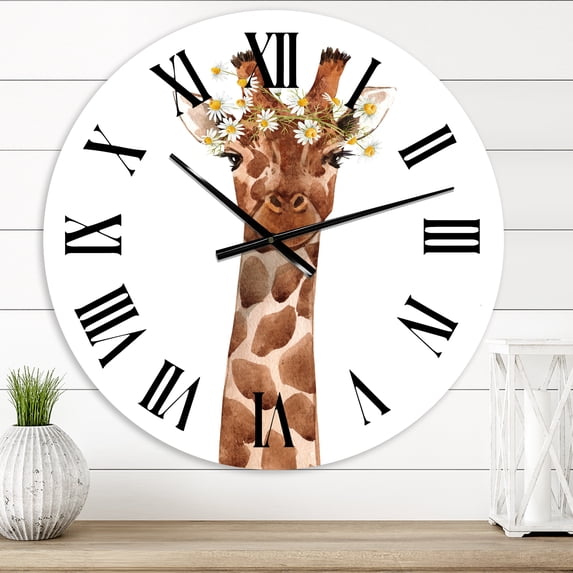 Designart 1 in Quartz Farmhouse Wall Clock