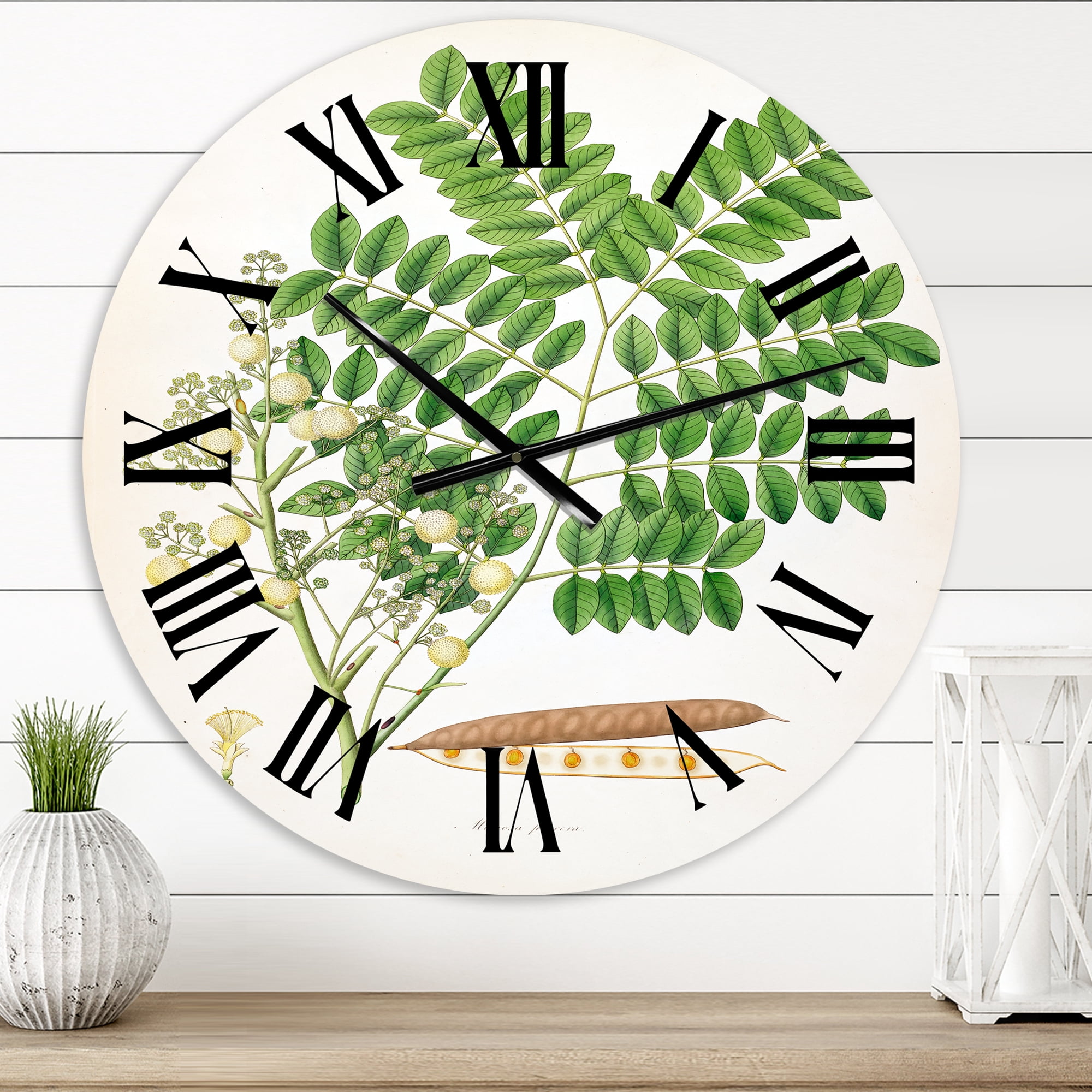 Designart 1 in Quartz Farmhouse Wall Clock