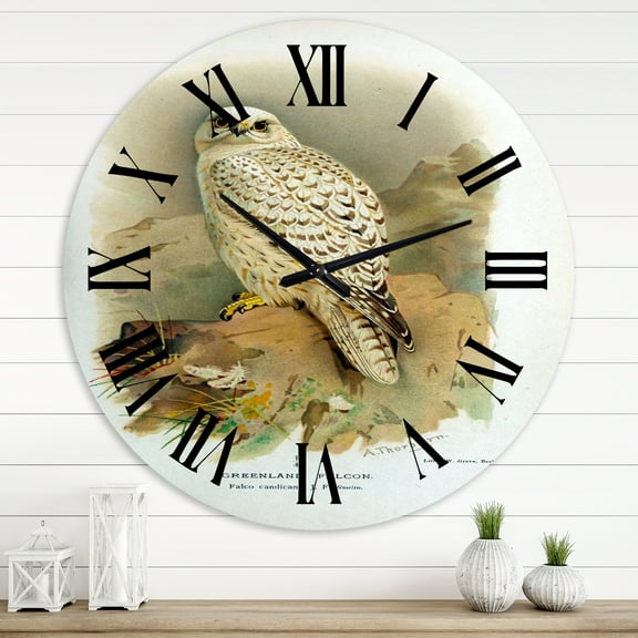 Designart 1 in Quartz Farmhouse Wall Clock
