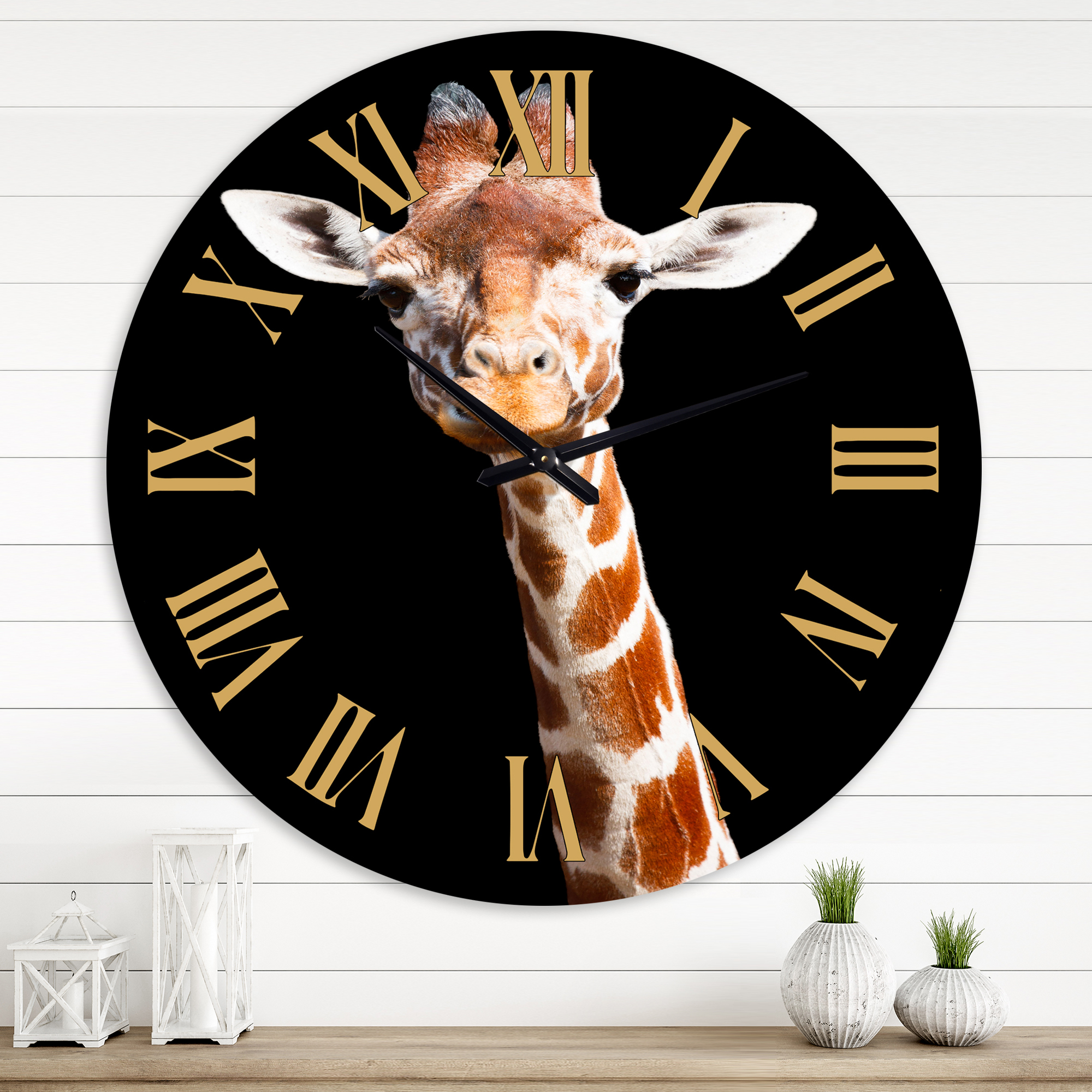 Designart 1 in Quartz Farmhouse Wall Clock