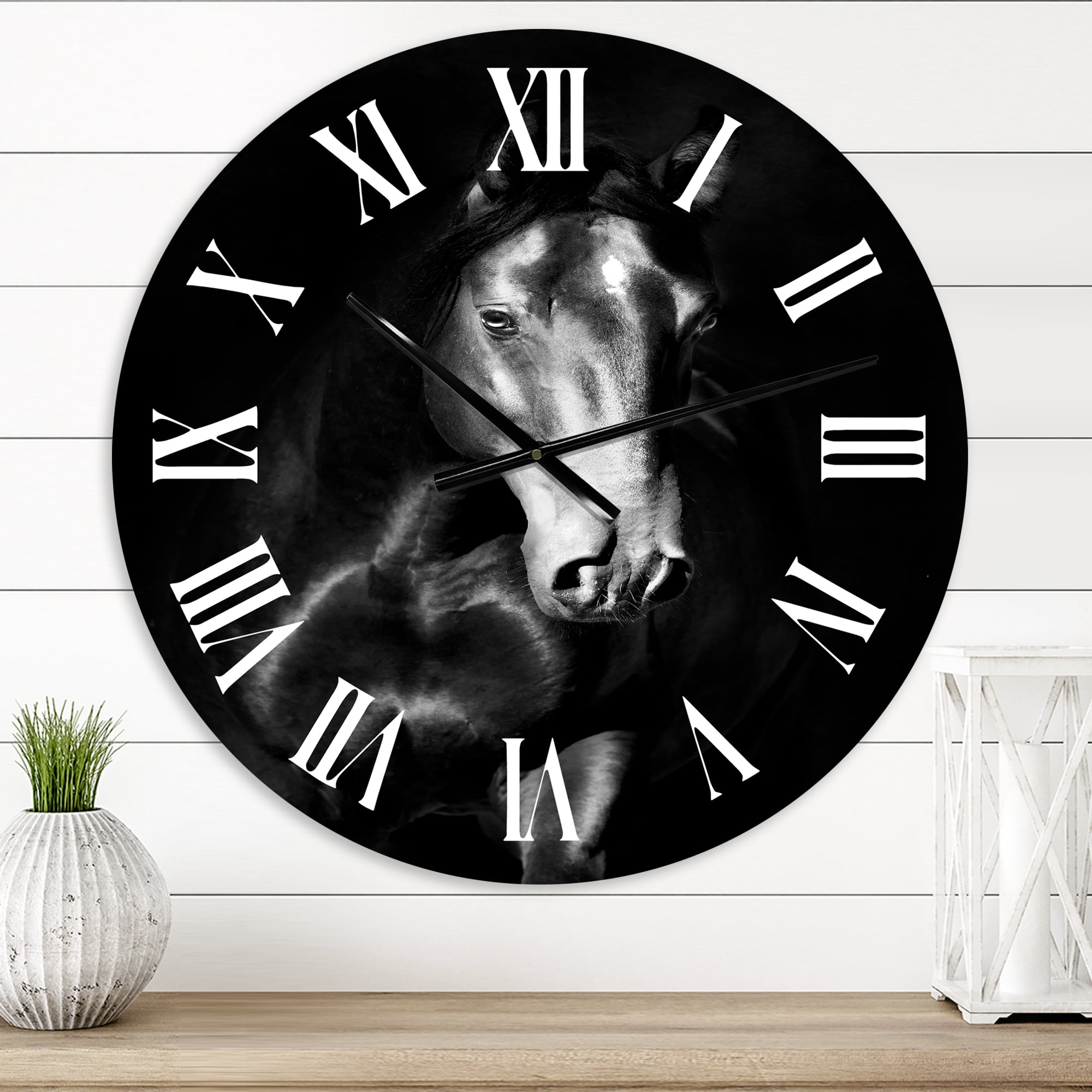 Designart 1 in Quartz Farmhouse Wall Clock