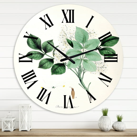 Designart 1 in Quartz Farmhouse Wall Clock