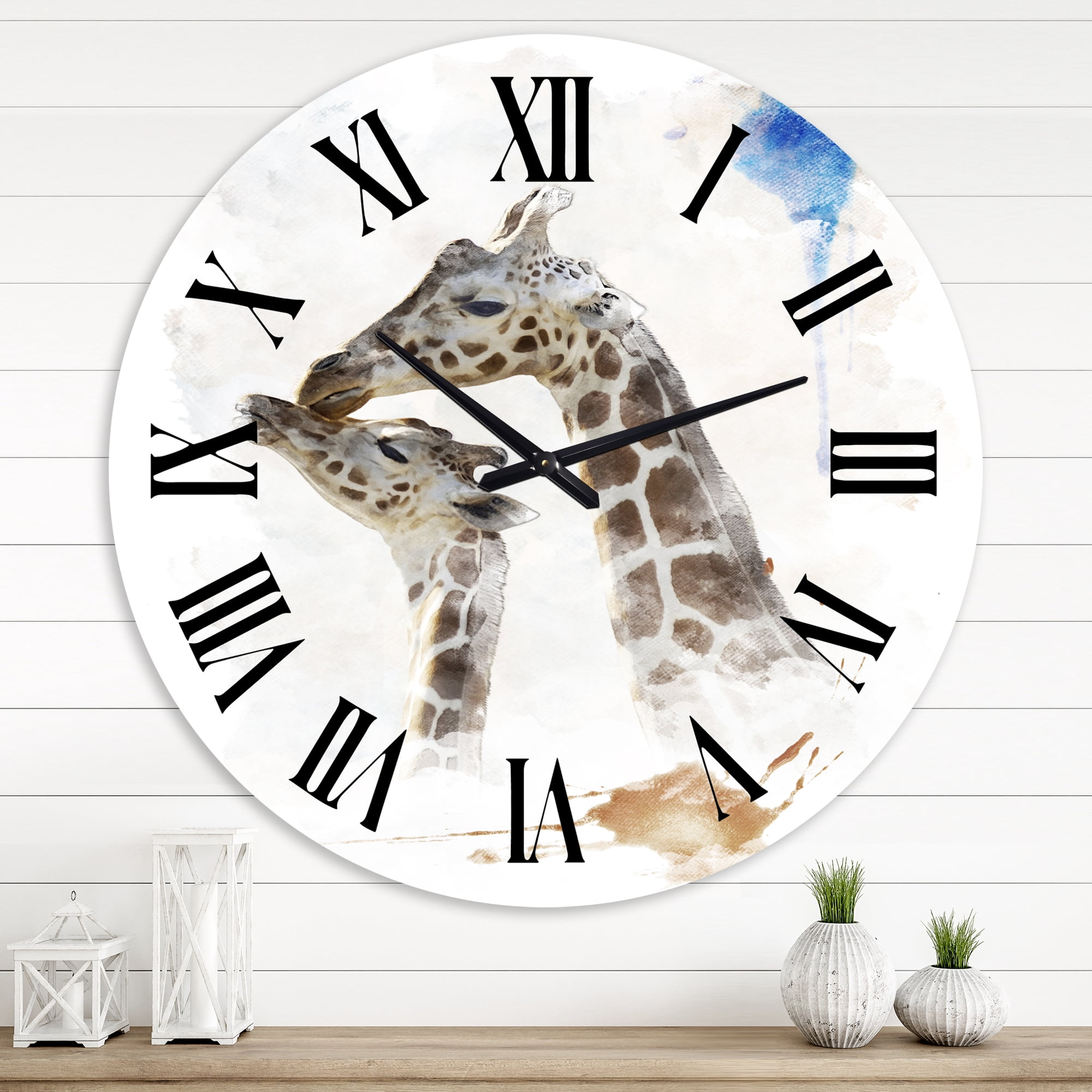 Designart 1 in Quartz Farmhouse Wall Clock