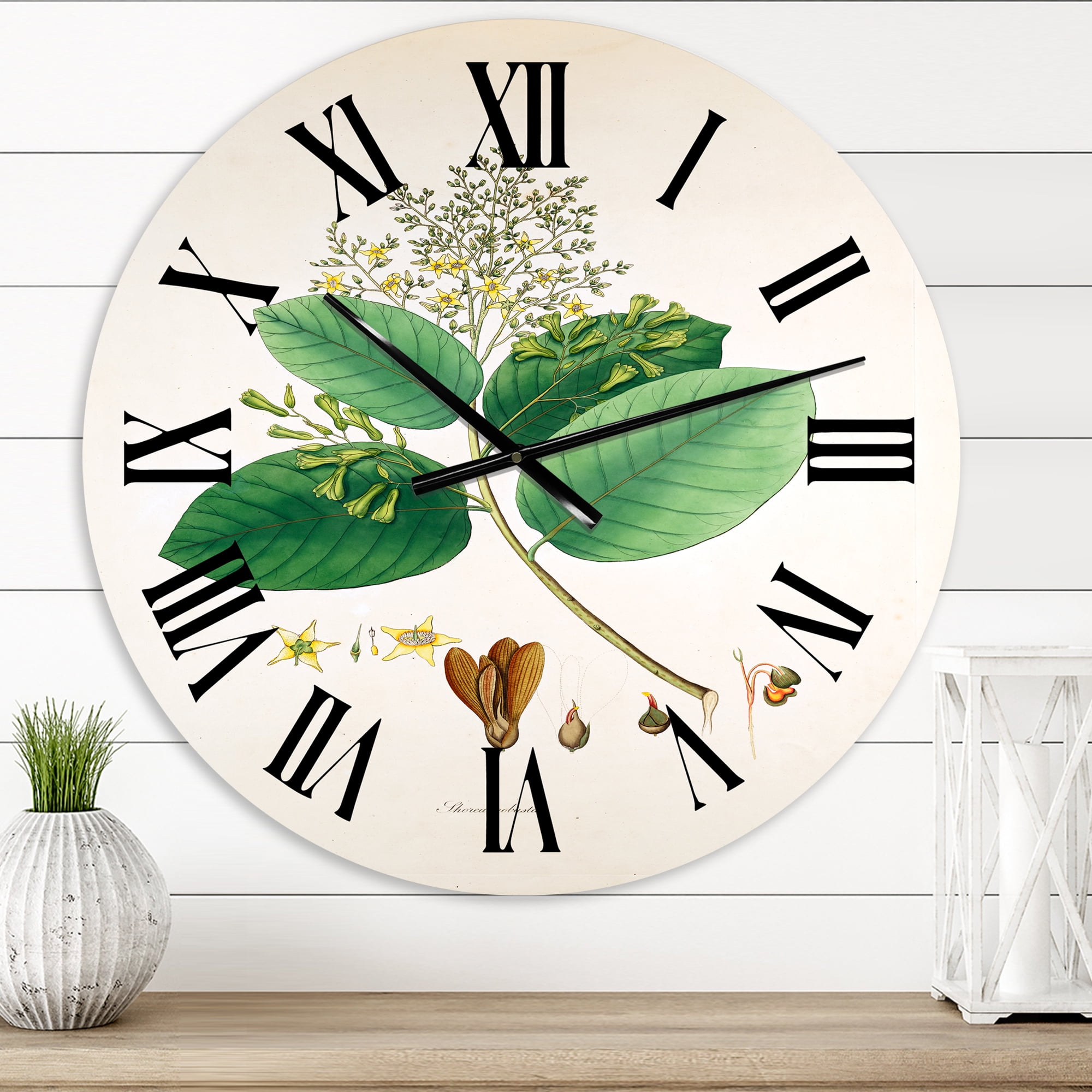 Designart 1 in Quartz Farmhouse Wall Clock