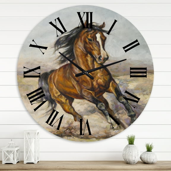 Designart 1 in Quartz Farmhouse Wall Clock