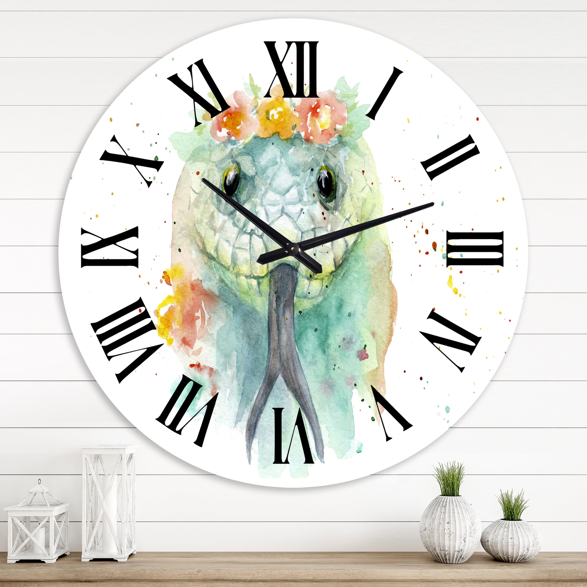 Designart 1 in Quartz Farmhouse Wall Clock