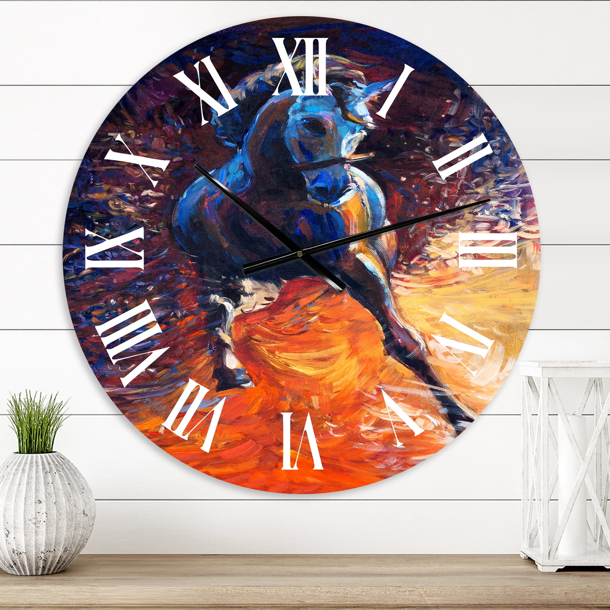 Designart 1 in Quartz Farmhouse Wall Clock