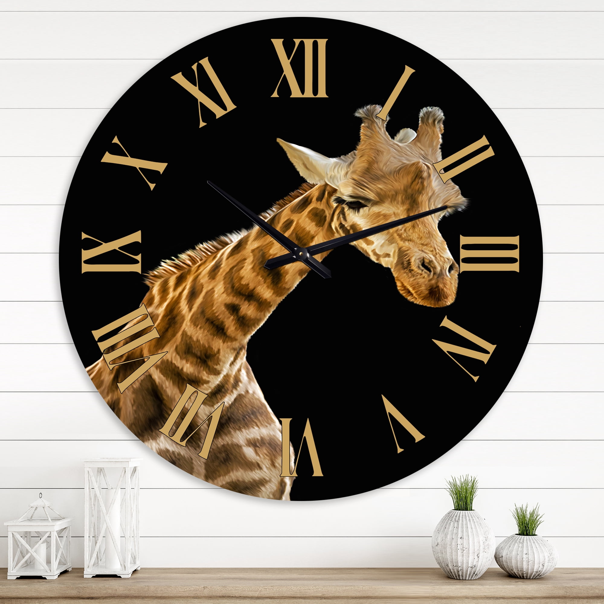 Designart 1 in Quartz Farmhouse Wall Clock