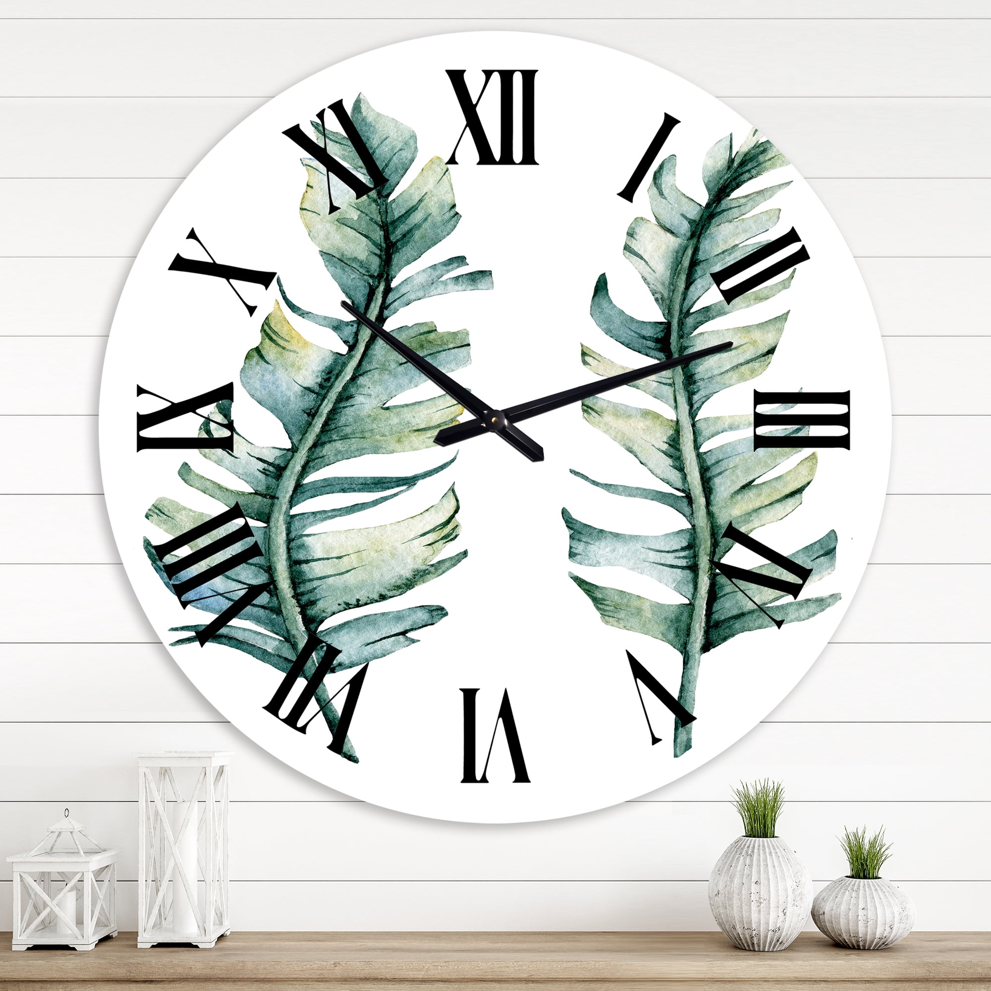 Designart 1 in Quartz Farmhouse Wall Clock