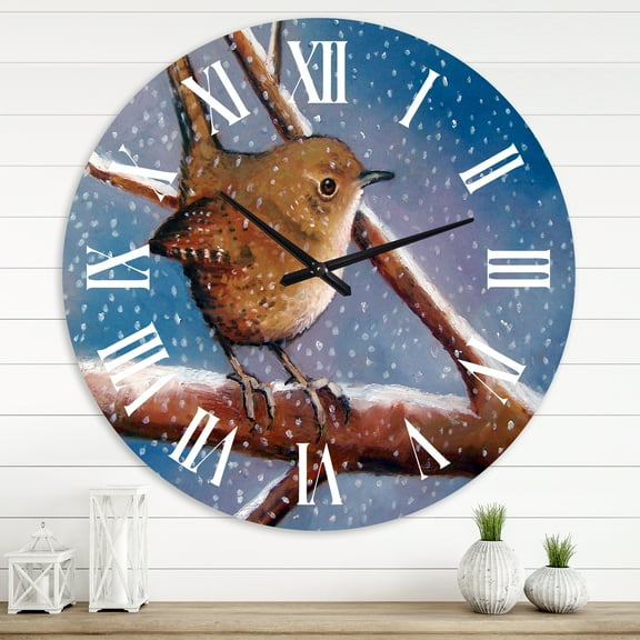 Designart 1 in Quartz Farmhouse Wall Clock