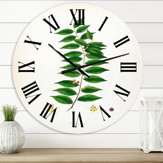Designart 1 in Quartz Farmhouse Wall Clock