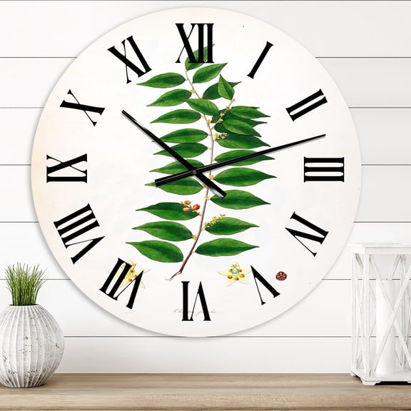 Designart 1 in Quartz Farmhouse Wall Clock