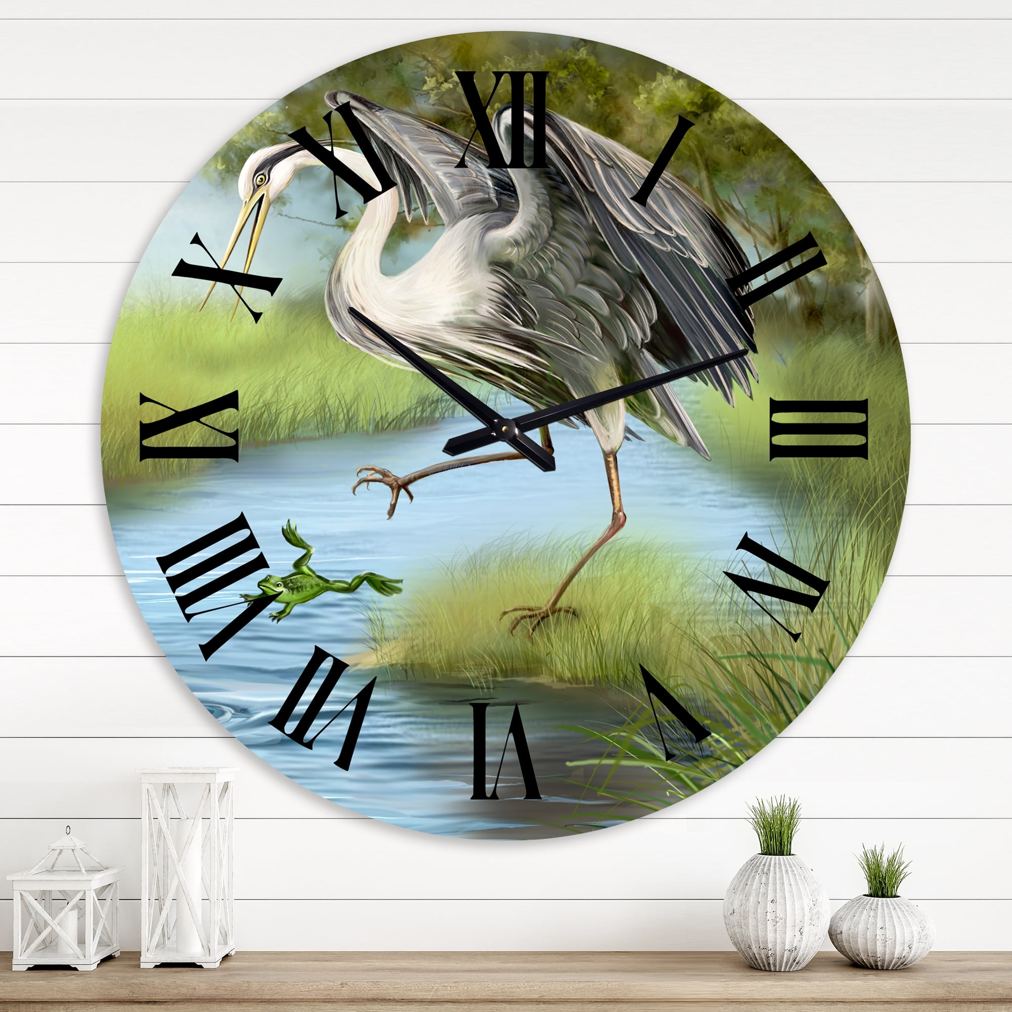 Designart 1 in Quartz Farmhouse Wall Clock