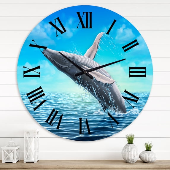 Designart 1 in Quartz Farmhouse Wall Clock