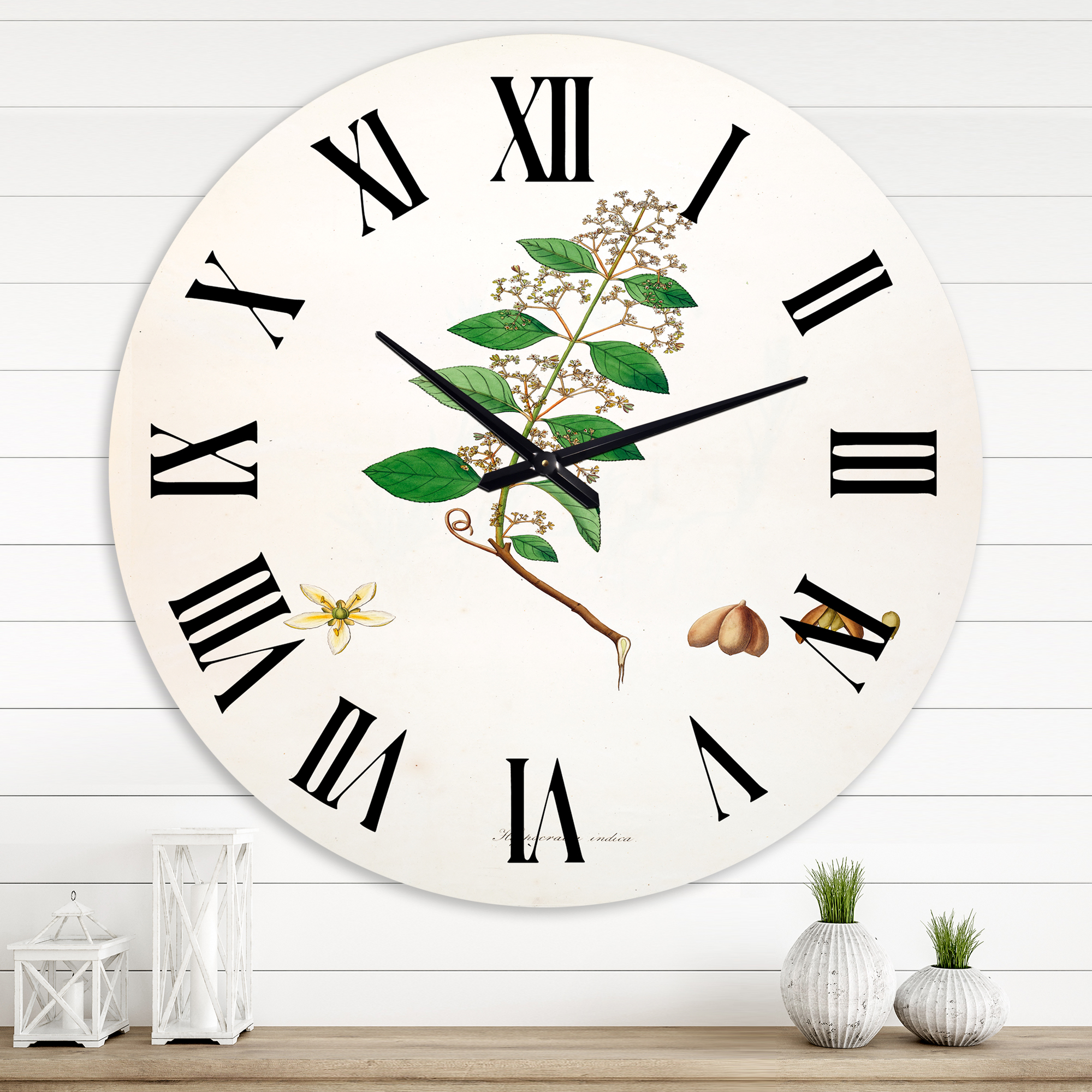 Designart 1 in Quartz Farmhouse Wall Clock
