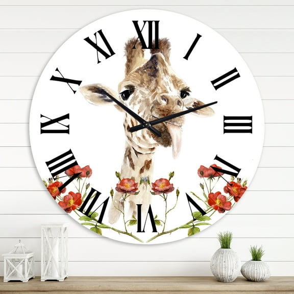 Designart 1 in Quartz Farmhouse Wall Clock
